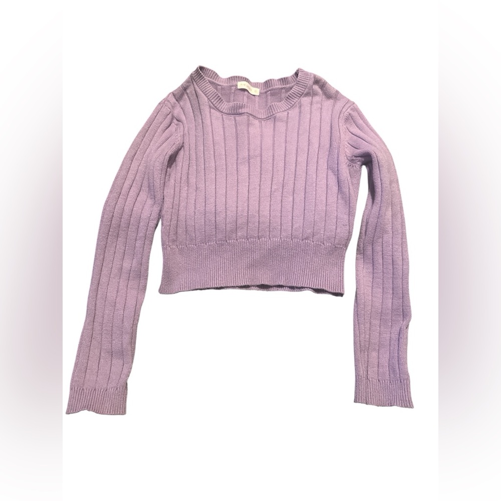 Air Space Women's Purple Ribbed Sweater